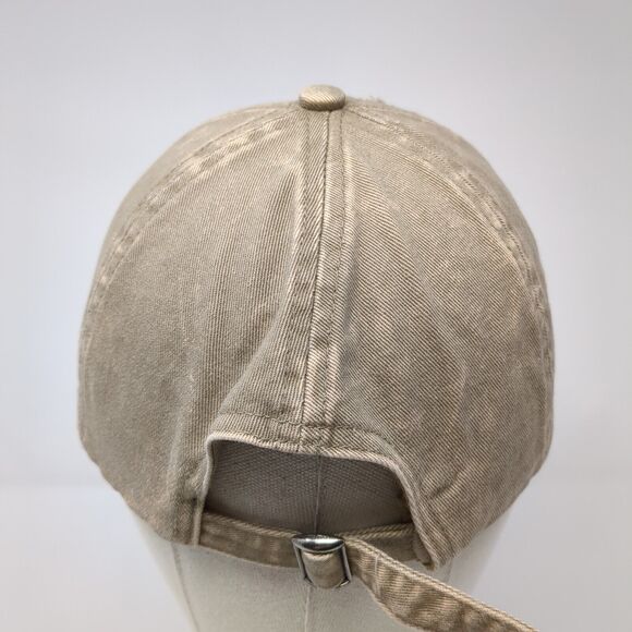 David And Young Slideback Hat Tan One Size Adjustable Distressed 6 Panel - Picture 5 of 8